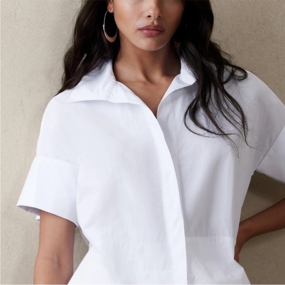 Banana Republic Laurel French-Cuff Shirt Women’s Size XL Classic White - Picture 3 of 10